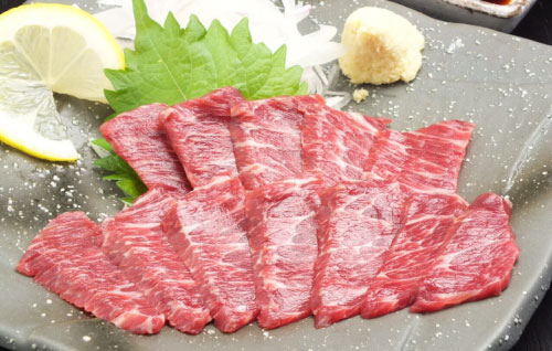 泉州大阪 ジンギスカン白樺：熊本産 馬刺し